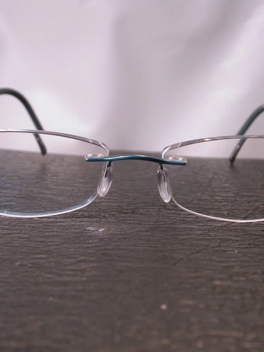 Silhouette Titan Frameless Blue Wire Light Weight Eyeglasses Made in Austria